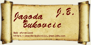 Jagoda Bukovčić vizit kartica